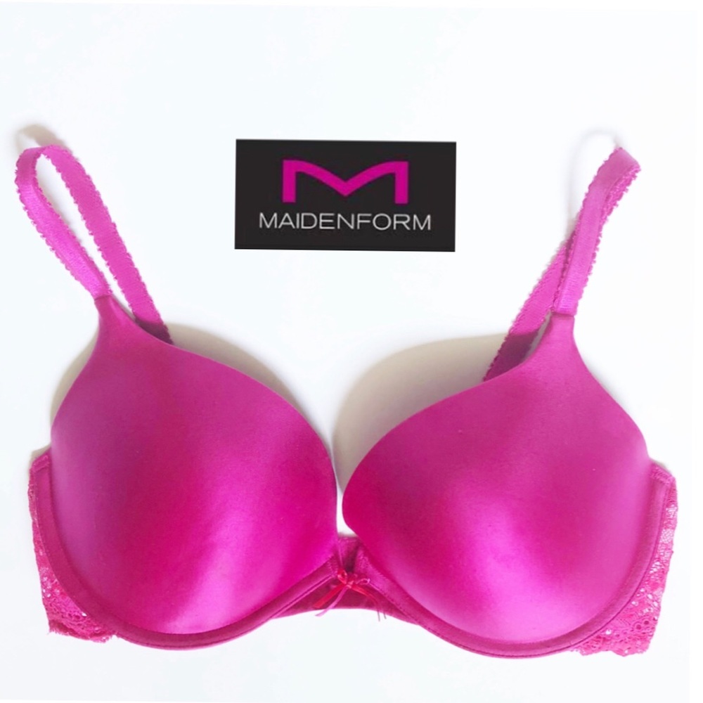 Maidenform Magenta Feeling Sexy Ultimate Gel Push Up Bra Style 8829 Size 38D - Picture 2 of 16